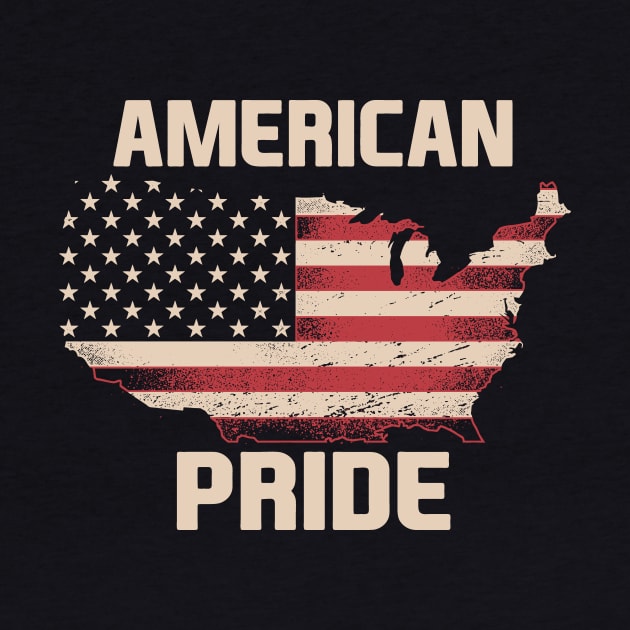 American Pride Flag Tshirt by MM-Desigers